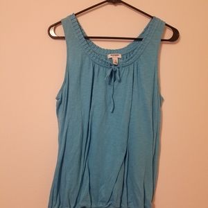 Old Navy Blue tank top with elastic hem Size L